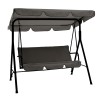 Globo pakoworld garden swing metal black-fabric grey 170x110x153cm