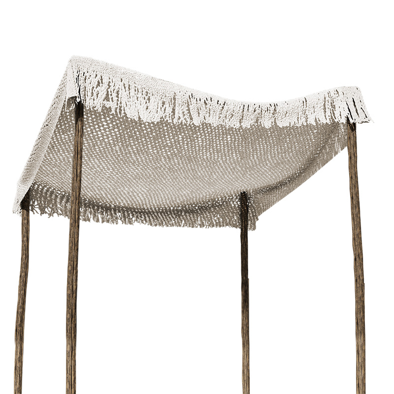 Day bed Roof pakoworld macrame beige 4x4m Day bed Roof pakoworld macrame beige 4x4m