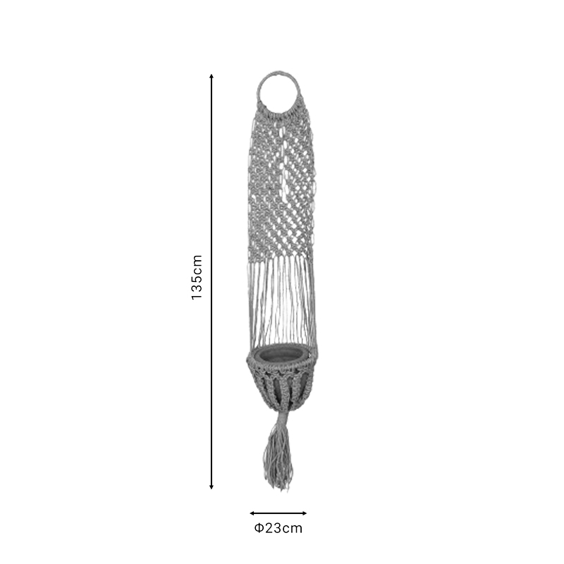 Κρεμαστή γλάστρα Anerial pakoworld φυσικό γιούτα Φ23x135εκ