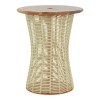 Table Lemelo pakoworld metal-sal wood-jute in ecru shade Φ61x76cm