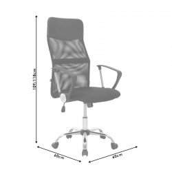 Director\'s office chair Joel I pakoworld mesh fabric black Director\'s office chair Joel I pakoworld mesh fabric black