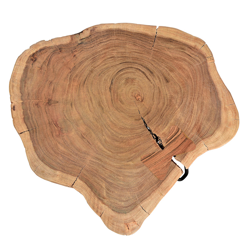 Davis pakoworld coffee table solid acacia wood 6.5-7cm walnut 85x85x45cm Davis pakoworld coffee table solid acacia wood 6.5-7cm walnut 85x85x45cm