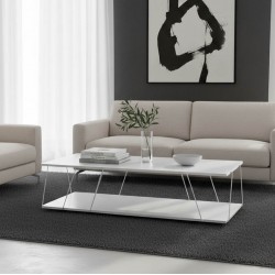 Coffee table Tars pakoworld white 120x50x30cm