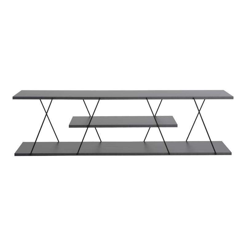 Tv stand Tars pakoworld dark grey-black 120x30x33cm Tv stand Tars pakoworld dark grey-black 120x30x33cm