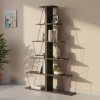 Bookcase mini Tars pakoworld dark grey-black100x22x150cm