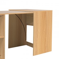 Tivouzal pakoworld polymorphic cabinet-work desk folding sonoma melamine 140x60x72cm Tivouzal pakoworld polymorphic cabinet-work desk folding sonoma melamine 140x60x72cm