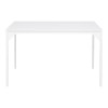 Τραπέζι Chan pakoworld μελαμίνη σε λευκή απόχρωση κα πόδι λευκό μεταλλικό 120x75x75εκ