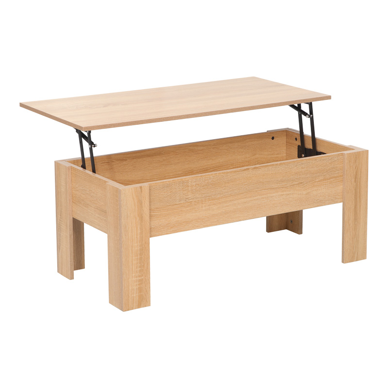 Ferza pakoworld coffee table polymorphic in oak color 100x50x42cm Ferza pakoworld coffee table polymorphic in oak color 100x50x42cm