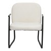 Vindor pakoworld armchair cream fabric with black metal leg 65x68.5x79.5cm