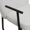 Vindor pakoworld armchair cream fabric with black metal leg 65x68.5x79.5cm