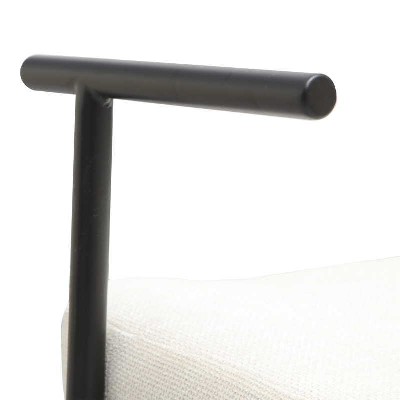 Vindor pakoworld visitor chair cream fabric with black metal leg 65x68.5x79.5cm Vindor pakoworld visitor chair cream fabric with black metal leg 65x68.5x79.5cm