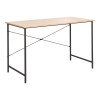 Work desk Senzia pakoworld in natural color with black metal 120x60x75cm