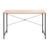 Work desk Senzia pakoworld in natural color with black metal 120x60x75cm