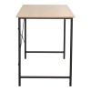 Work desk Senzia pakoworld in natural color with black metal 120x60x75cm