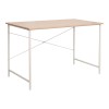 Work desk Senzia pakoworld in natural color with white metal 120x60x75cm