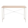 Work desk Senzia pakoworld in natural color with white metal 120x60x75cm