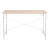 Work desk Senzia pakoworld in natural color with white metal 120x60x75cm