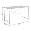 Work desk Senzia pakoworld in natural color with white metal 120x60x75cm
