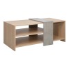 Coffee table Cozeto pakoworld in natural-cement grey color 100x53x41.5cm