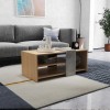 Coffee table Cozeto pakoworld in natural-cement grey color 100x53x41.5cm