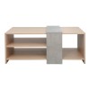 Coffee table Cozeto pakoworld in natural-cement grey color 100x53x41.5cm