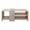 Coffee table Cozeto pakoworld in natural-cement grey color 100x53x41.5cm