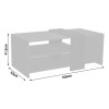 Coffee table Cozeto pakoworld in natural-cement grey color 100x53x41.5cm
