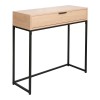 Console table Joumpa pakoworld with drawer in natural color with black metal 80x28x76.5cm