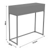 Console table Joumpa pakoworld with drawer in natural color with black metal 80x28x76.5cm
