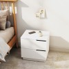 Verena bedside table pakoworld in white shade 48x40x48cm
