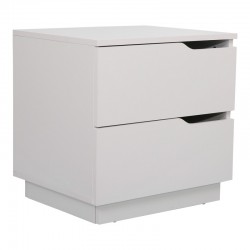 Verena I bedside table pakoworld in white shade 48x40x48cm