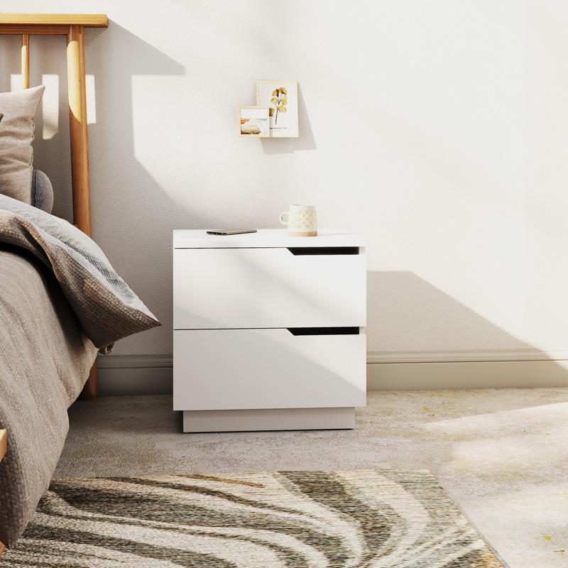 Verena I bedside table pakoworld in white shade 48x40x48cm