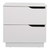 Verena bedside table pakoworld in white shade 48x40x48cm