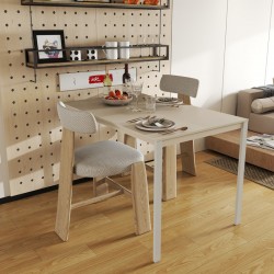 Faragio pakoworld metal table in grey- beige shade 120x75x75cm Faragio pakoworld metal table in grey- beige shade 120x75x75cm