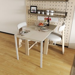 Faragio pakoworld metal table in grey- beige shade 120x75x75cm Faragio pakoworld metal table in grey- beige shade 120x75x75cm