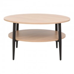 Kody table pakoworld metal black in natural shade Φ80x45cm Kody table pakoworld metal black in natural shade Φ80x45cm