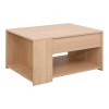 Aravis table with pakoworld polymorphic in natural shade 80x60x42cm