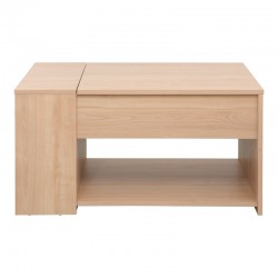 Aravis table with pakoworld polymorphic in natural shade 80x60x42cm Aravis table with pakoworld polymorphic in natural shade 80x60x42cm