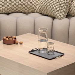 Aravis table with pakoworld polymorphic in natural shade 80x60x42cm Aravis table with pakoworld polymorphic in natural shade 80x60x42cm