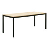 Extento pakoworld extendable table in natural color with black metal legs 120-180x74x75cm