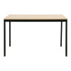 Extento pakoworld extendable table in natural color with black metal legs 120-180x74x75cm