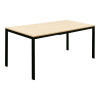 Extento pakoworld extendable table in natural color with black metal legs 120-180x74x75cm