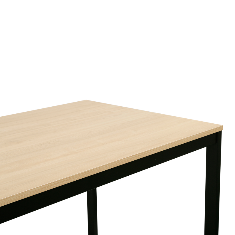 Extento pakoworld extendable table in natural color with black metal legs 120-180x74x75cm