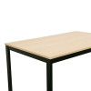 Extento pakoworld extendable table in natural color with black metal legs 120-180x74x75cm