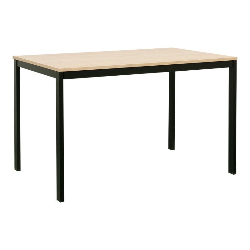 Extento pakoworld extendable table in natural color with black metal legs 120-180x74x75cm