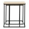 Dunest pakoworld side tables in natural shade-black metal legs 54x40x60cm