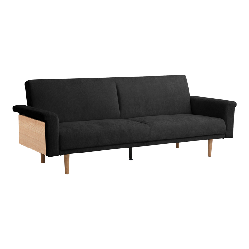 Sofa-bed Flexo pakoworld anthracite fabric 220x84.5x82cm