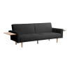 Sofa-bed Flexo pakoworld anthracite fabric 220x84.5x82cm
