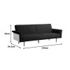 Sofa-bed Flexo pakoworld anthracite fabric 220x84.5x82cm