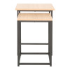 Side tables Quano pakoworld set 2 pieces in natural color and black metal